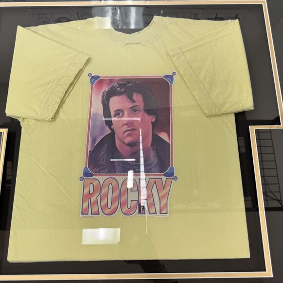 1976 Rocky Movie Collectable Memorabilia Framed Shirt VHS Cover 36x38 - Picture 4 of 16